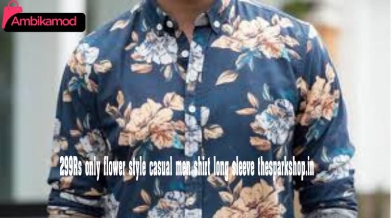 299Rs Only Flower Style Casual Men Shirt Long Sleeve Thesparkshop.in